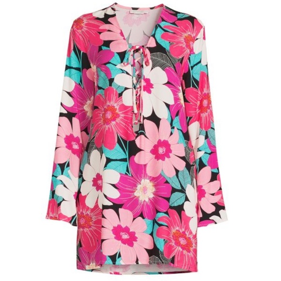 La Blanca Other - La Blanca Lace Up Tunic Coverup swim